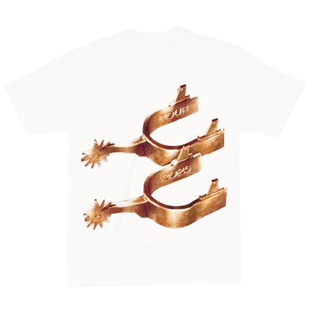 BEYONCE MERCH - COWBOY CARTER CROWN HORSESHOE WHITE TEE