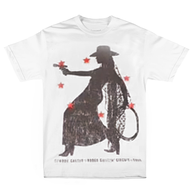 BEYONCE MERCH - COWBOY CARTER COWGIRL RODEO CHITLIN' WHITE TEE