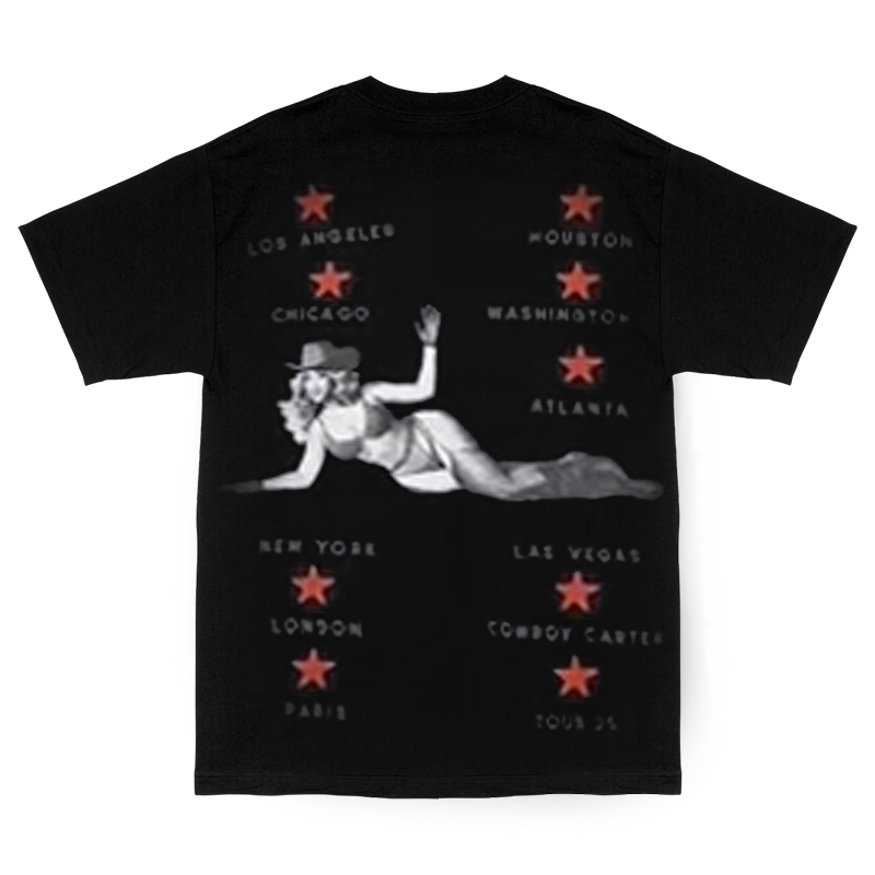 BEYONCE MERCH - COWBOY CARTER THIS AIN'T A COUNTRY TOUR BLACK TEE