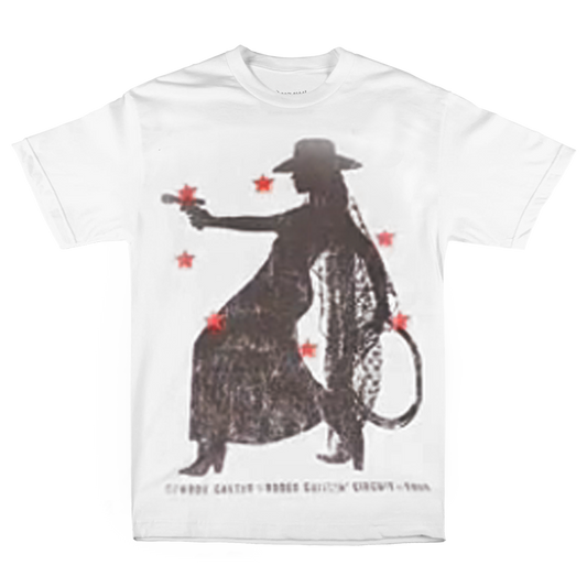 BEYONCE MERCH - COWBOY CARTER COWGIRL RODEO CHITLIN' WHITE TEE